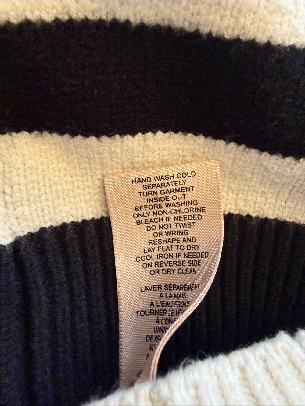 Philosophy Republic Clothing Striped Crewneck Sweater Black Ivory Size Large - Picture 5 of 7